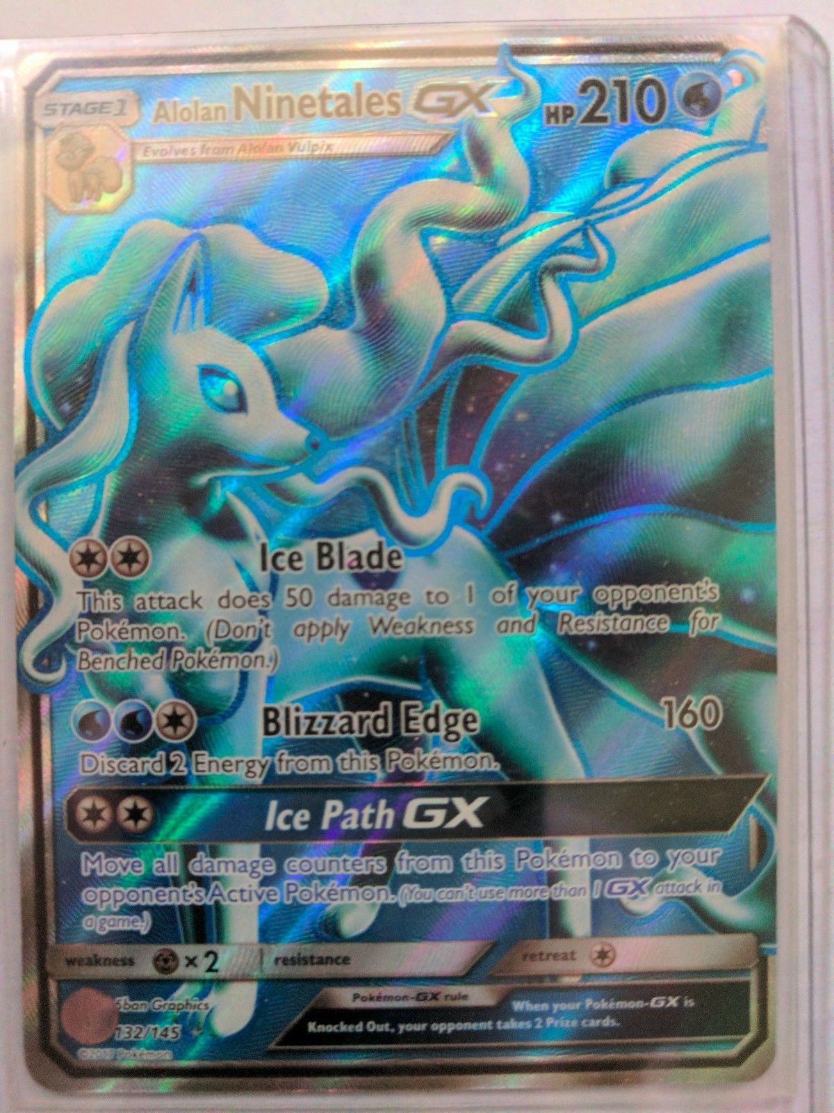 Alolan Ninetales GX - 132/145 - Full Art Ultra Rare